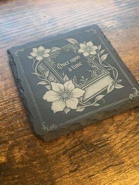 Once Upon a Time Slate Coaster - Black